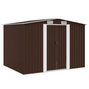 Capanno Attrezzi da Giardino Marrone 257x205x178 cm in Acciaio cod mxl 65905