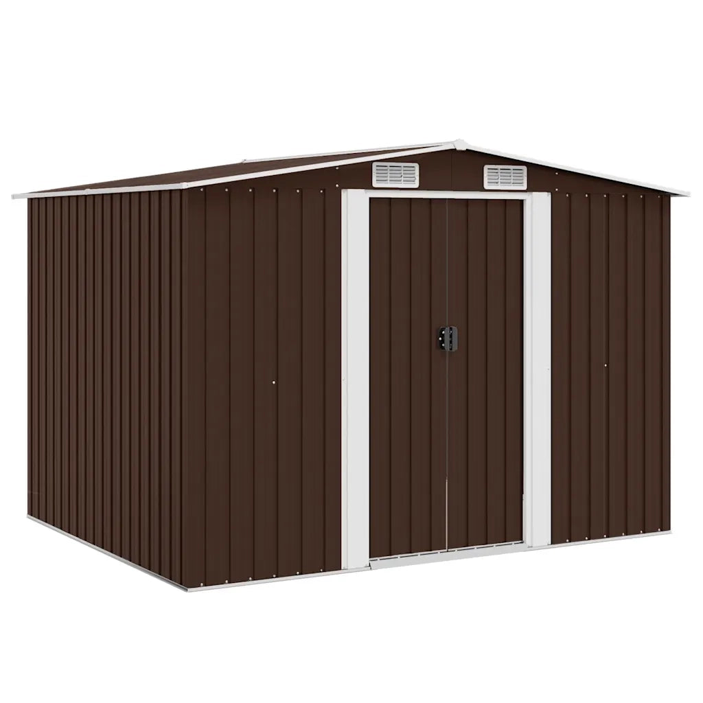 Capanno Attrezzi da Giardino Marrone 257x205x178 cm in Acciaio cod mxl 65905