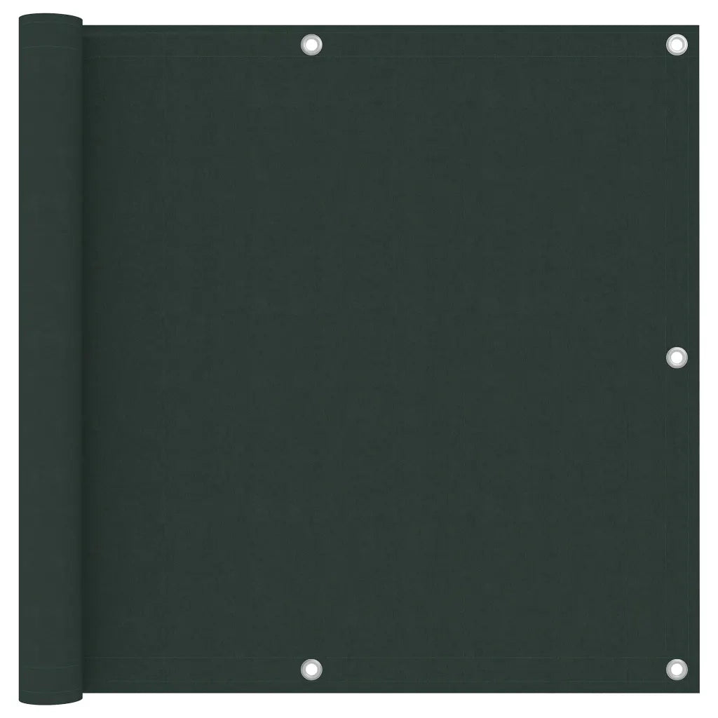Paravento da Balcone Verde Scuro 90x600 cm Tessuto Oxford