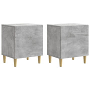 Armadio da Notte 2 pcs Grigio Cemento 43 x 34,5 x 50 cm