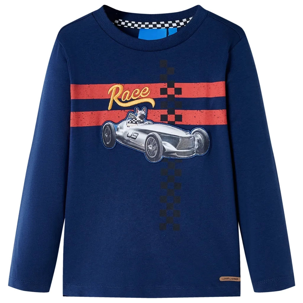 Maglietta Bambini Maniche Lunghe Blu Marino 116cod mxl 133176