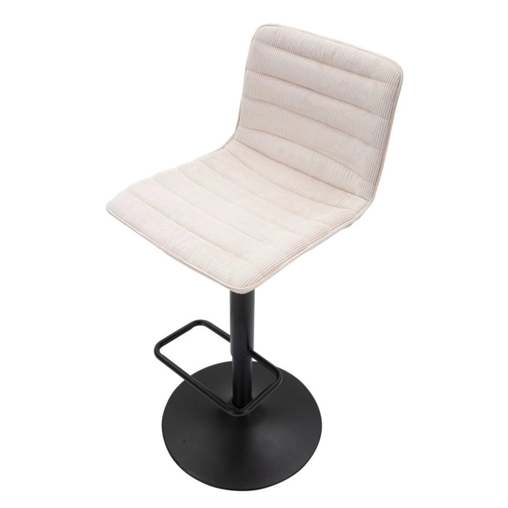 Set di 2 Sgabelli Alti VKH444, Bianco, Metallo, 43x49,5x85,5 cm