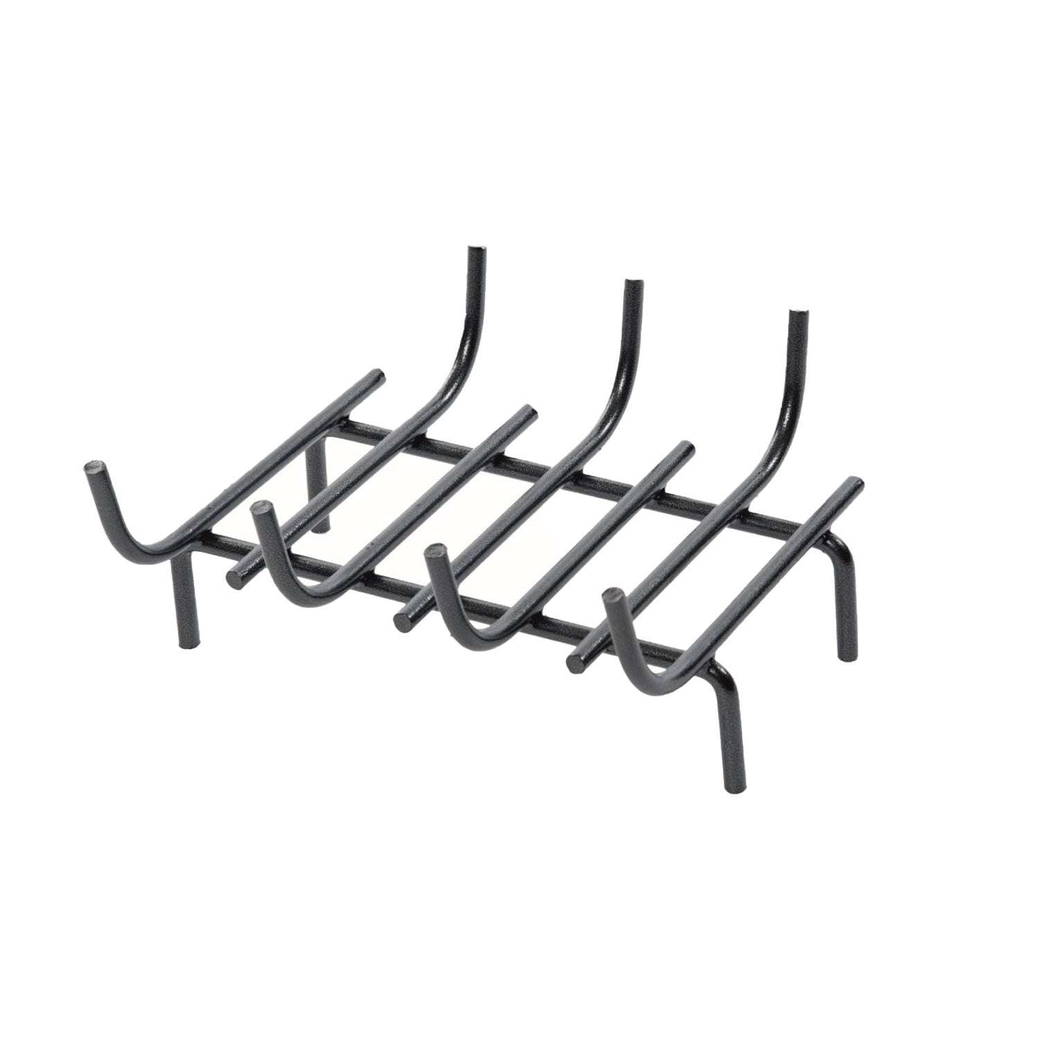 Brucialegna Braciere 7 Barre 35x30 cm in Ferro Verniciato Grigio Martellato