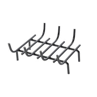 Brucialegna Braciere 7 Barre 35x30 cm in Ferro Verniciato Grigio Martellato