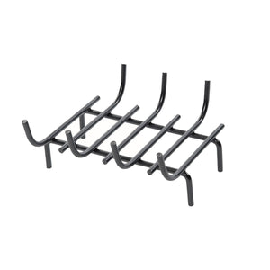 Brucialegna Braciere 7 Barre 35x30 cm in Ferro Verniciato Grigio Martellato