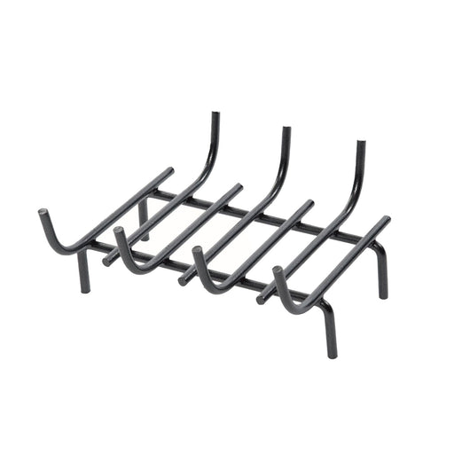 Brucialegna Braciere 7 Barre 35x30 cm in Ferro Verniciato Grigio Martellato