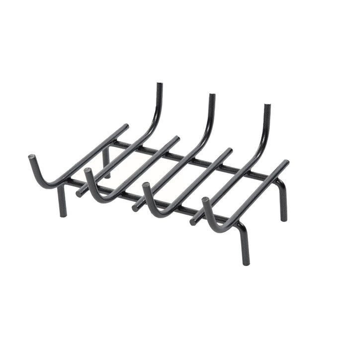 Brucialegna Braciere 7 Barre 35x30 cm in Ferro Verniciato Grigio Martellato