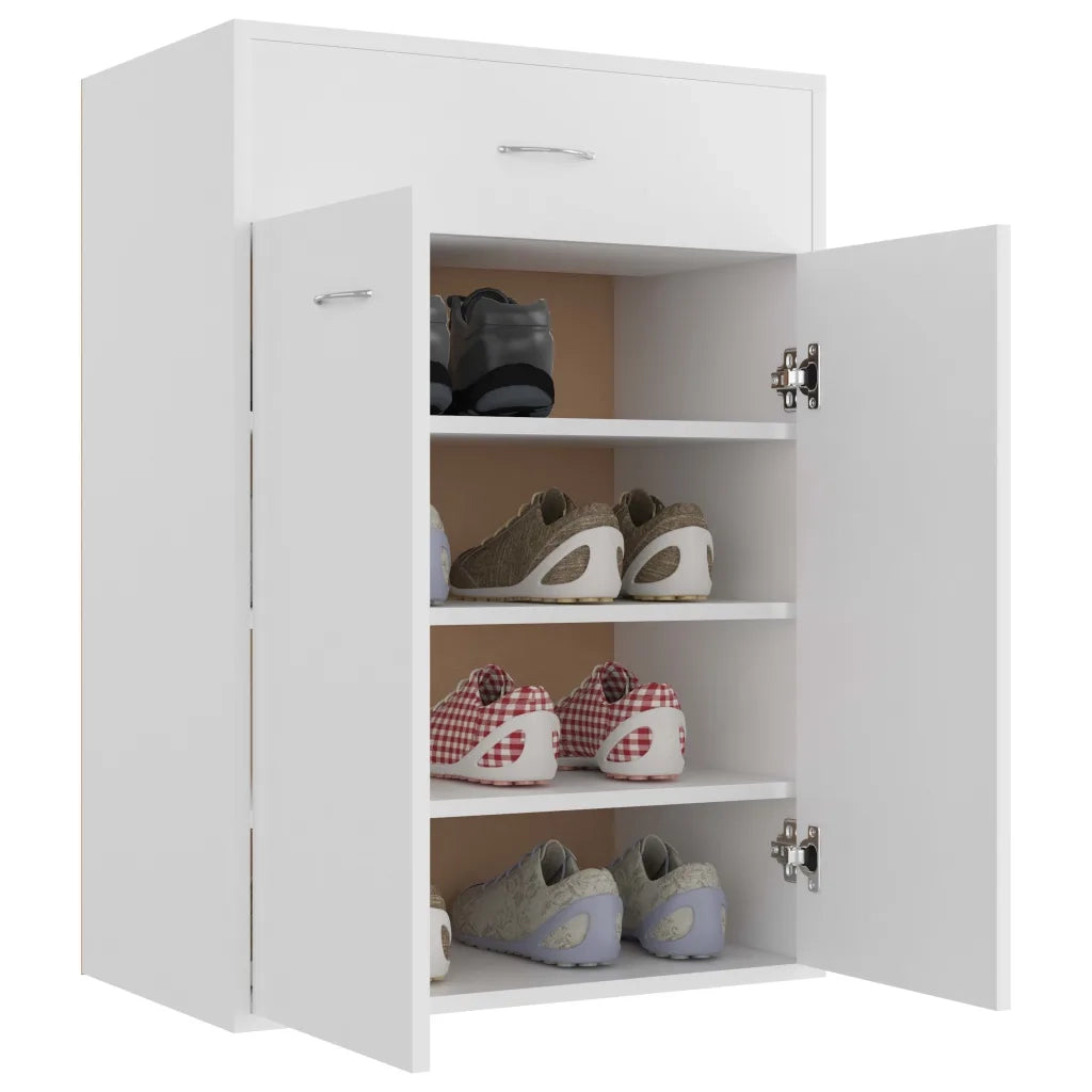 Scarpiera Bianca 60x35x84 cm in Legno Multistrato 801071