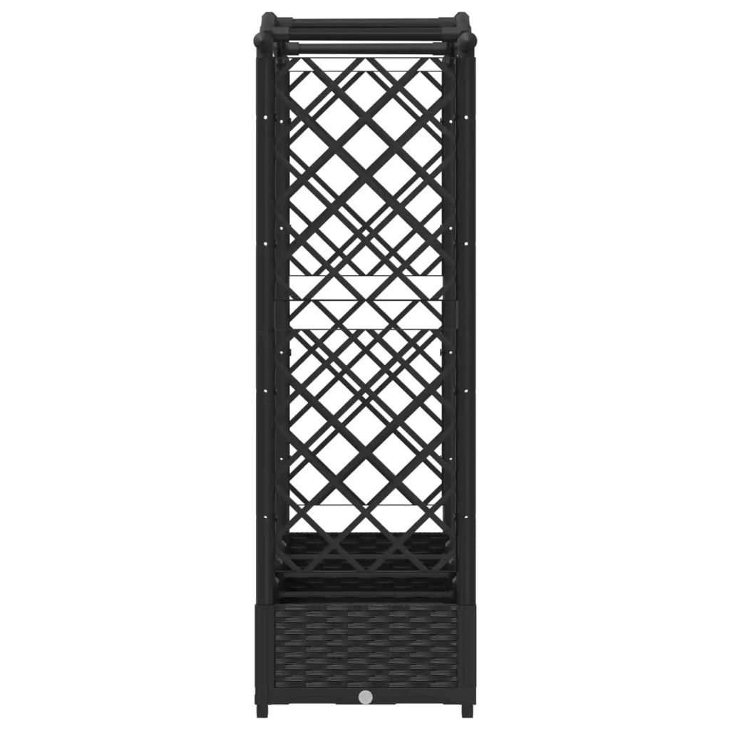 Letto Rialzato con Griglia e Tetto Nero 207 x 40 x 126 cm PP 42032529