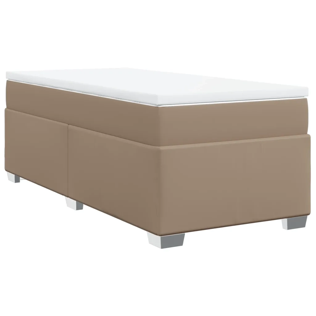 Giroletto a Molle con Materasso Cappuccino 90x200 cm Similpelle 3285196