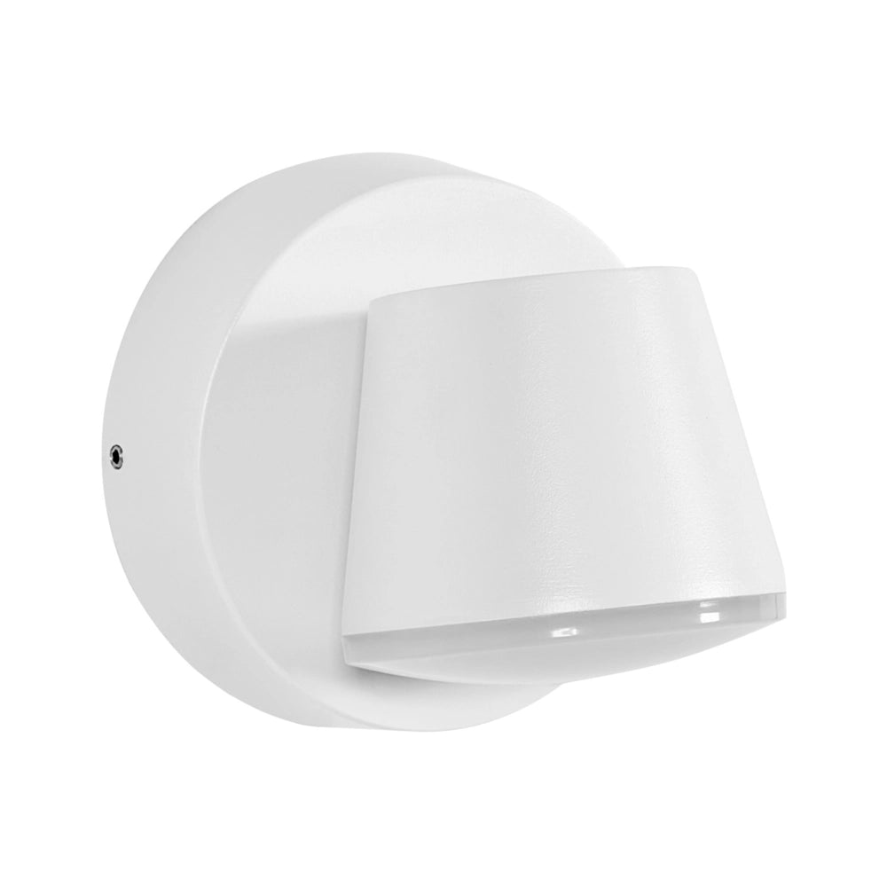 Set di 2 lampade LED da esterno da parete in metallo e alluminio, design moderno, colore bianco