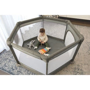 Explore Park - DREAMBABY - 6 lati con base in tessuto e struttura imbottita -  1,40 m - H 70 cm - Tortora