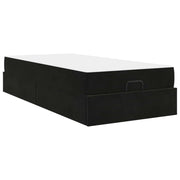 Letto singolo | Letto per adulti | Struttura letto con materasso 2 pcs Nero Velluto