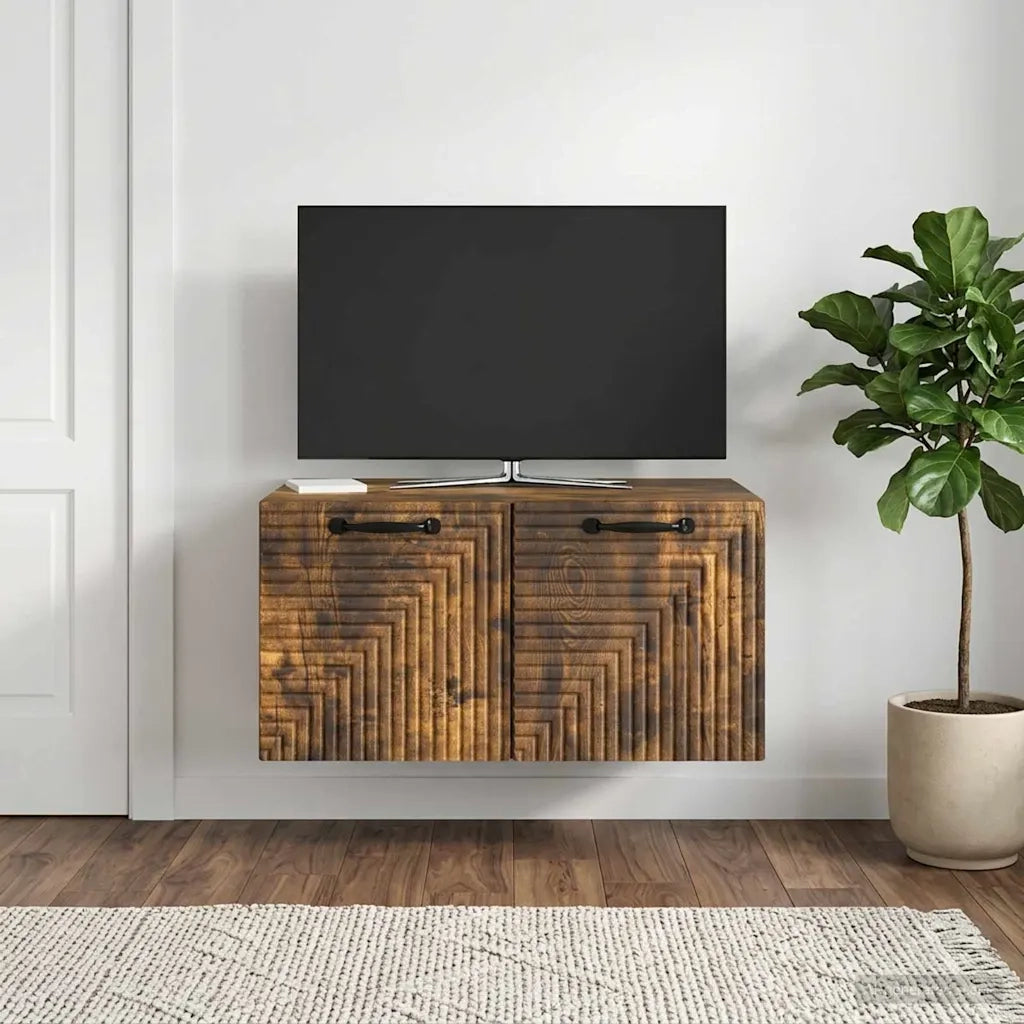 Mobile Porta TV da Muro Rovere Fumo 59,5 x 41 x 30 cm 898680