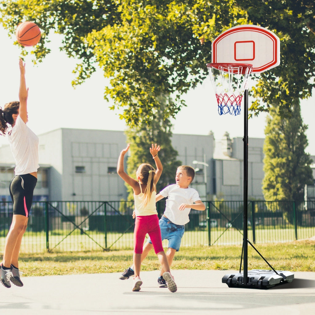 Canestro da Basket Interno Esterno Regolabile ¨C zephmum ¨C Struttura Metallo Base Riempibile 175-215cm