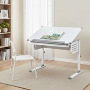 Saiano, Scrivania Materiale Piano in Legno Nobilitato, 110x55x68h cm Bianco