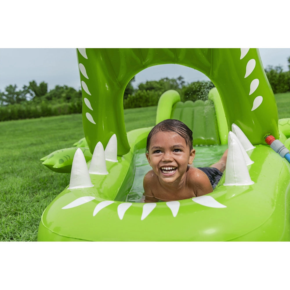 Trade Shop - Centro Giochi Acquatico Gonfiabile Piscina A Forma Di Coccodrillo 234x163x87cm 53169 -