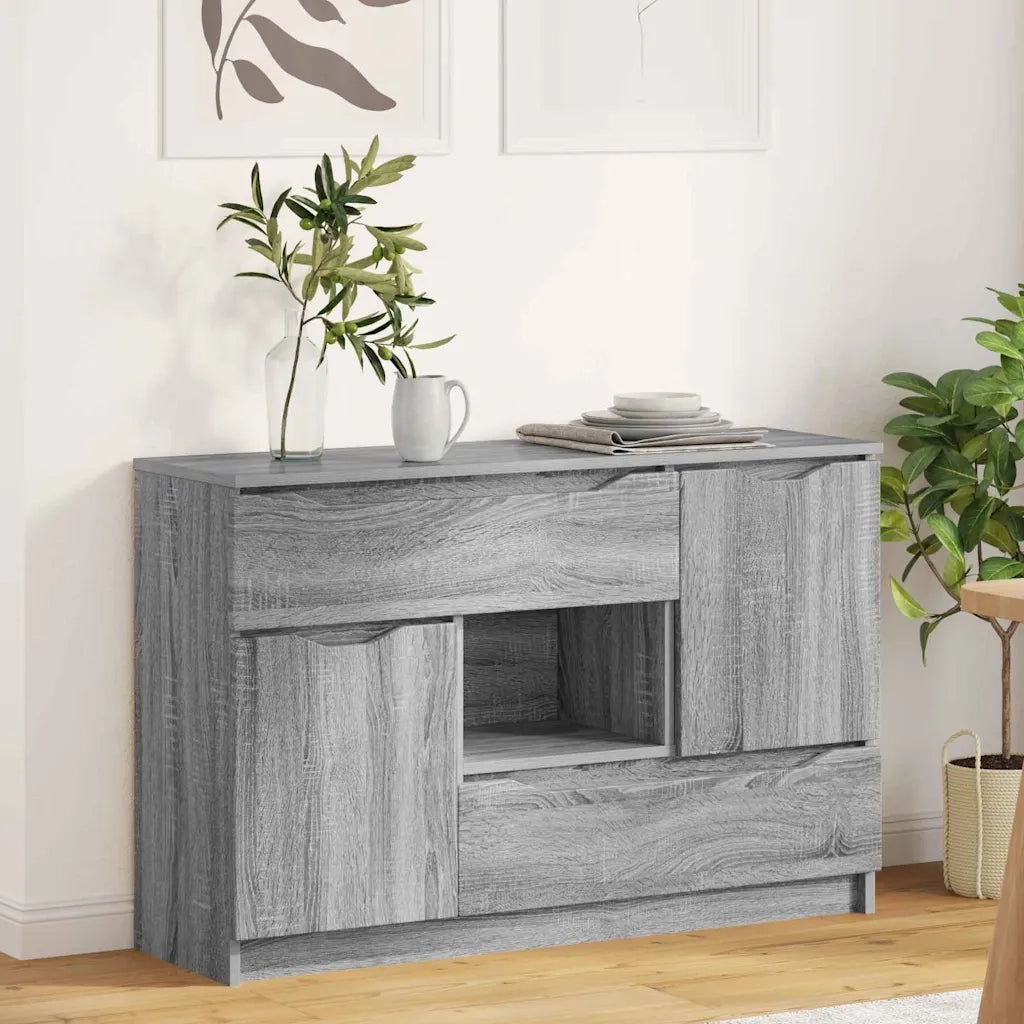 Credenza-Buffet-Armadio da cucina Grigio Sonoma 100 x 30 x 65,6 Legno multistrato
