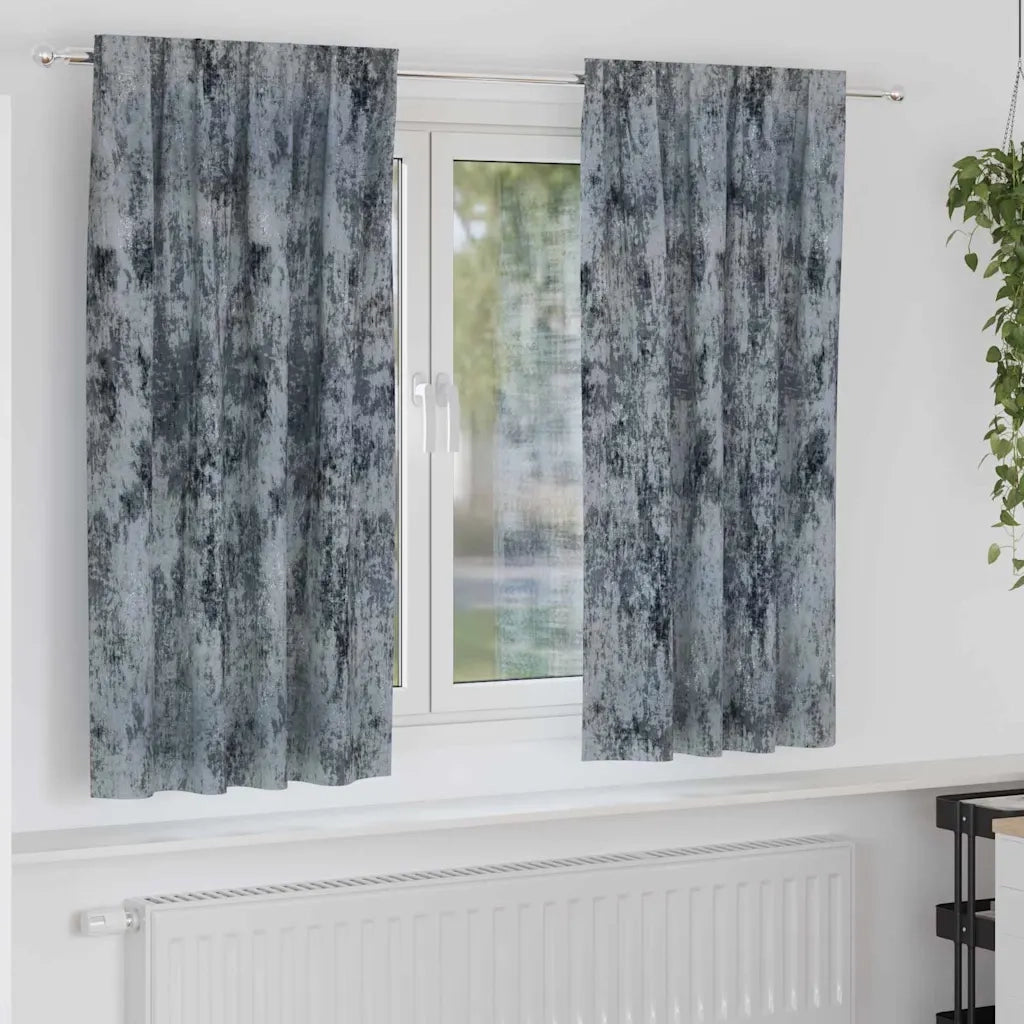 Tende in Velluto 2 pcs Grigio Argento 175 x 140 cm Velluto 4107684