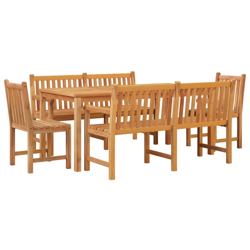 Set da Pranzo per Giardino 5 pz in Legno Massello di Teak 3157158