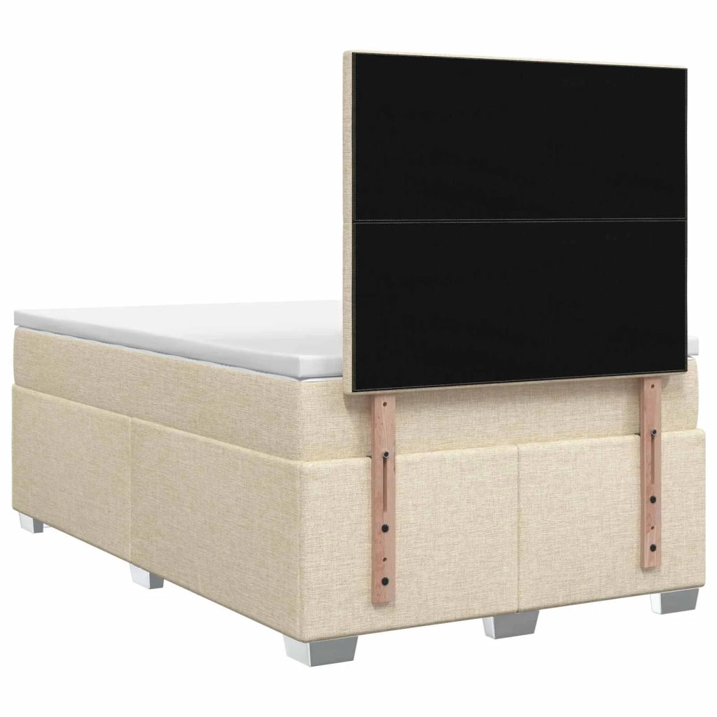 Letto box spring con materasso Crema 120 x 200 cm Tessuto 3453393