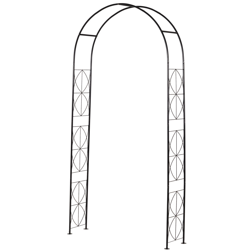 Arco per Rose in Metallo ¨C zephmum ¨C 114x30x230 cm Nero