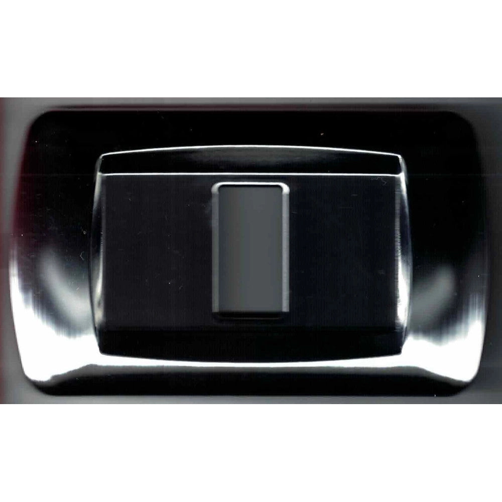 Trade Shop - Placchette Placche In Abs Serie Magic Bticino Compatibili Placca Copriprese Fori - Cromo -1 Foro     -
