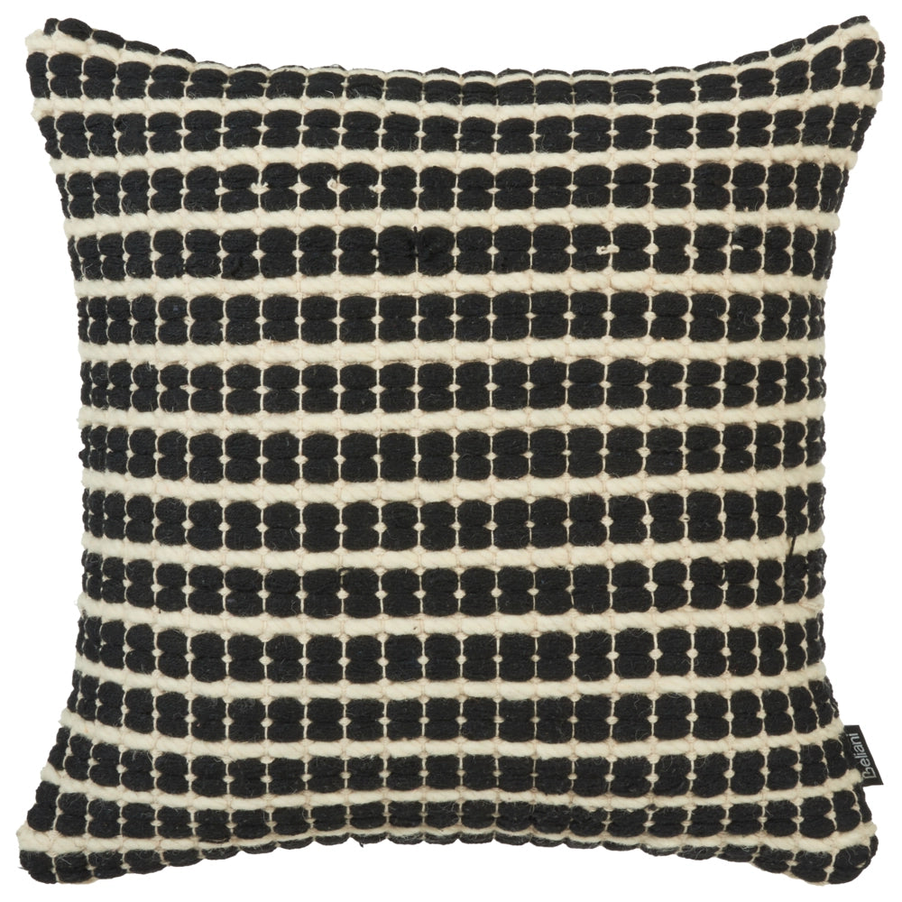Set di 2 cuscini decorativi in cotone bianco e nero 45 x 45 cm federa motivo a quadri con imbottitura in poliestere