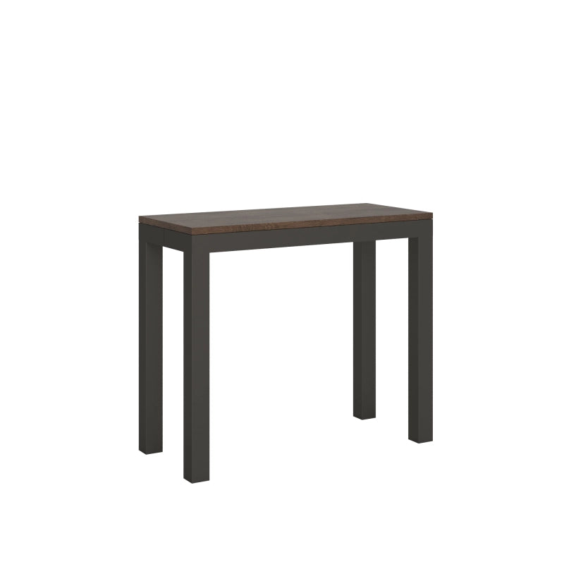 Consolle allungabile 90x40/196 cm Everyday Small Evolution telaio Antracite - Noce