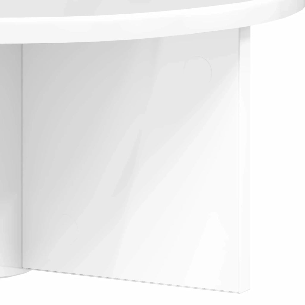 Scaffale da parete 2 pcs Bianco Lucido 38 x 19 x 19 cm