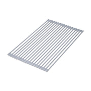 Emuca Scolapiatti in acciaio e silicone flessibile, Plastica grigia, Acciaio e Tecnoplastica, 1 u.