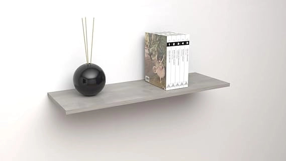 Mensole da Muro classiche in Legno nobilitato spessore 1.8 cm 90x50 Cemento