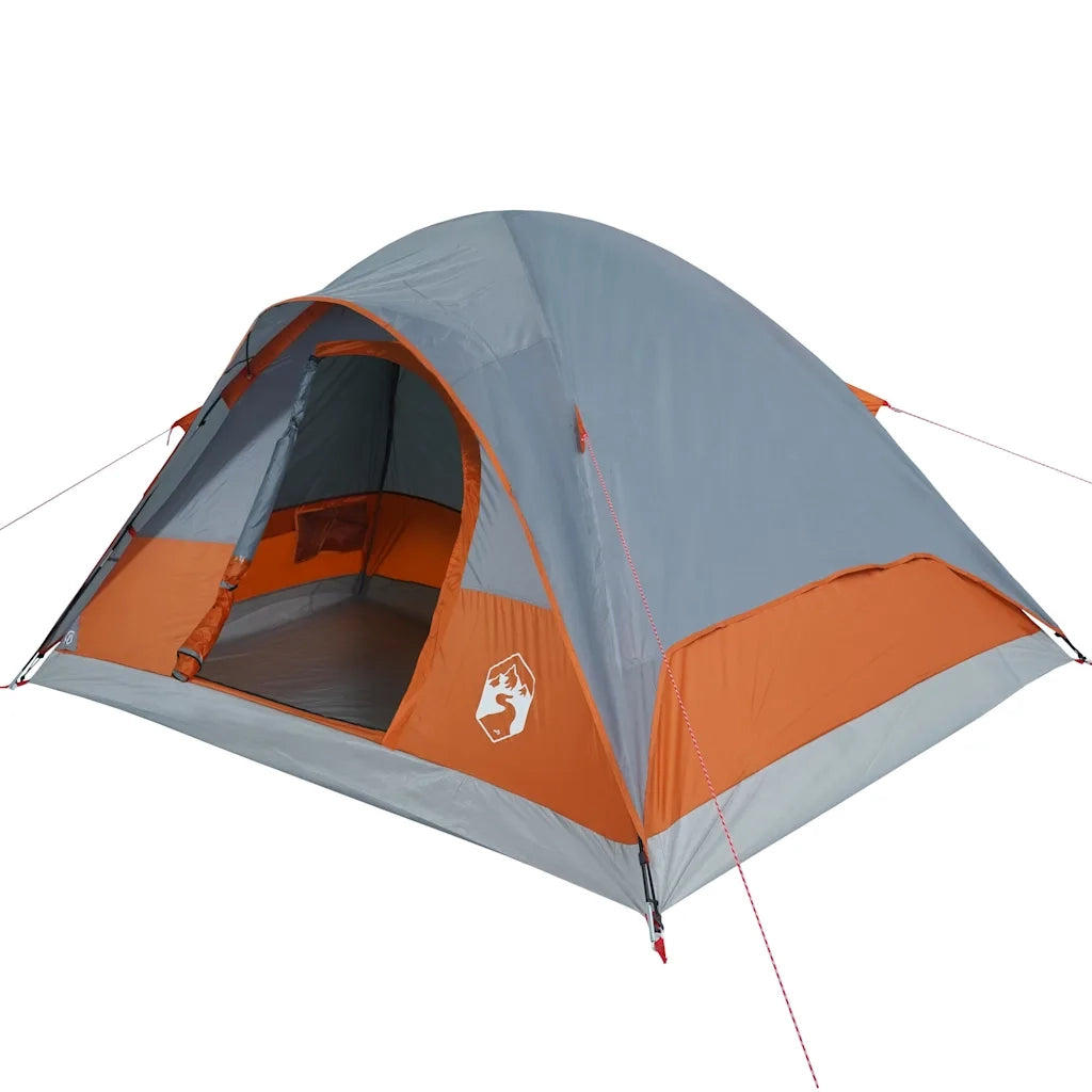 Tenda Familiare a Cupola 6 Persone-Tenda da campeggio Arancione Impermeabile 324001