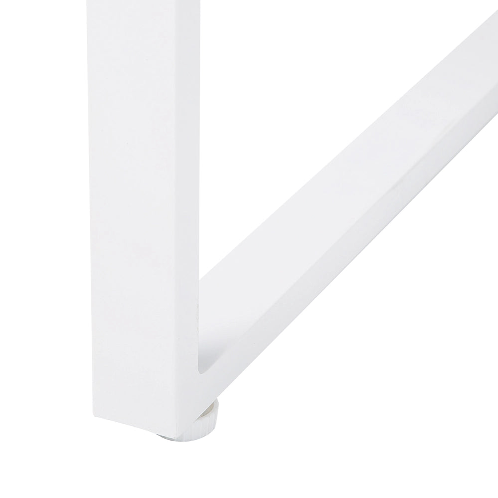 Set da pranzo da giardino in 9 pezzi Tavolo allungabile in alluminio bianco e 8 sedie con cuscini grigi
