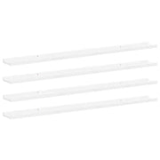 2 pz Mensole da Parete | Scaffali a Parete | Ripiano a parete Bianco Lucido 115x9x3 cm