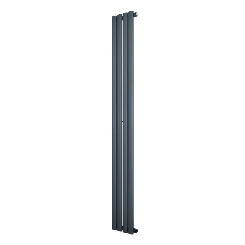 Radiatore Verticale Design Ovale Colonna Singola Antracite 1800x240 mm