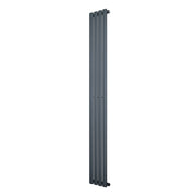 Radiatore Verticale Design Ovale Colonna Singola Antracite 1800x240 mm
