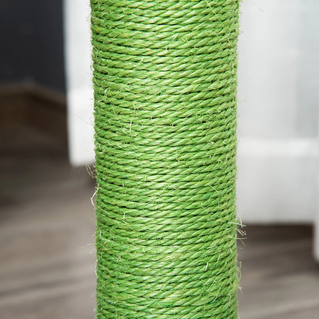 Tiragraffi Albero Cactus con Corde Sisal per Gatti ¨C zephmum ¨C Verde 40x40x65 cm