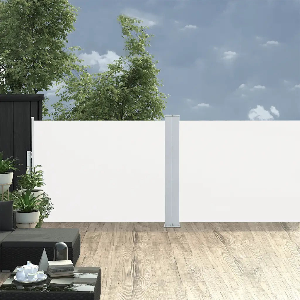 Tenda da Sole Laterale Retrattile Crema 100x1000 cm 48473