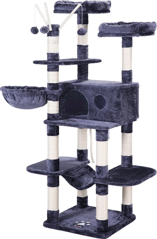 Krappaal XXL - Krappaal Grosso - Albero per Gatti 164 cm - Grigio Scuro