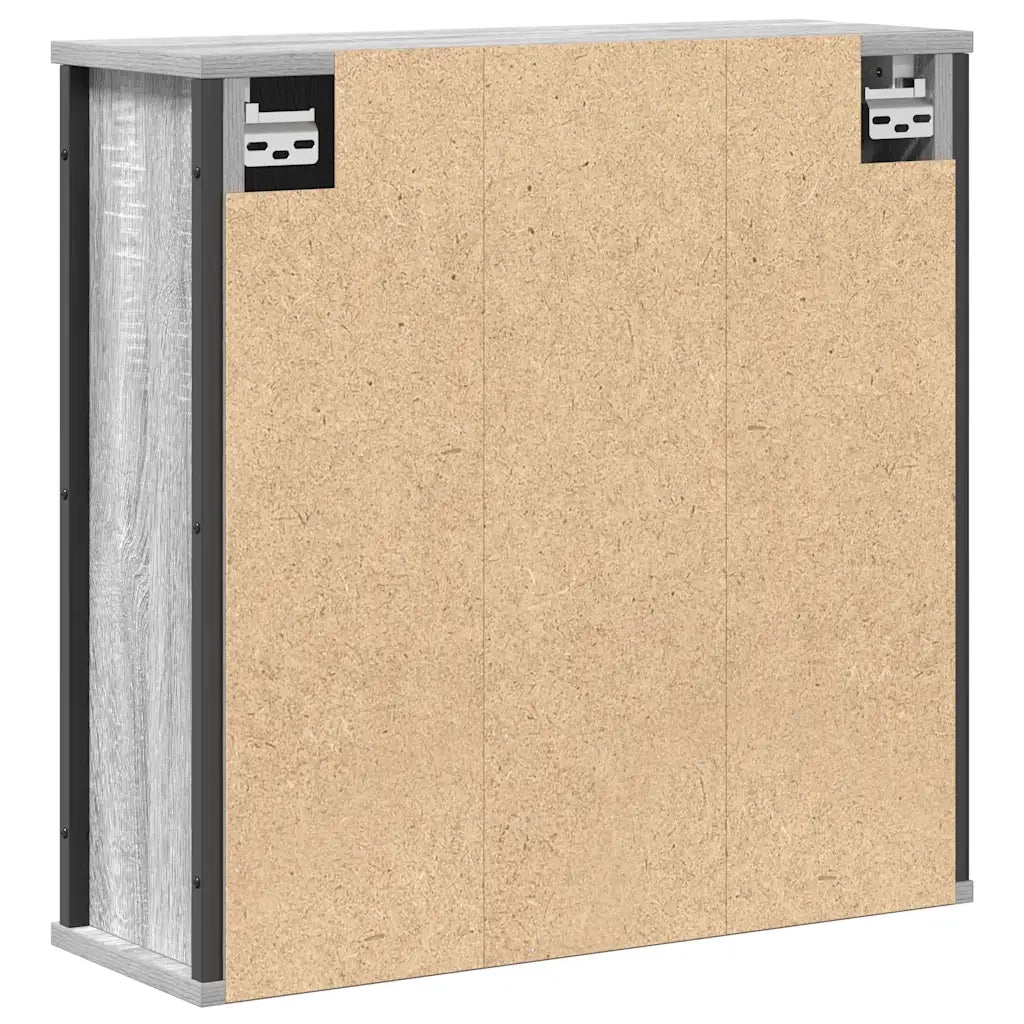Pensile da Bagno con Specchio-Mobile bagno con specchio Grigio Sonoma 60x21x60 cm