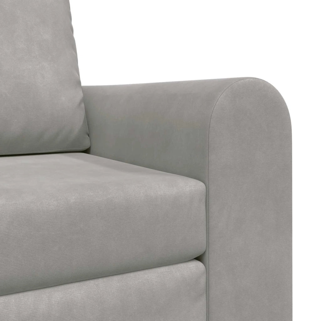 Divano letto | Sof¨¤ letto | Letto singolo Grigio chiaro 98 x 71 x 83 cm Velluto