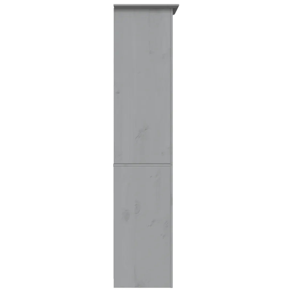 Libreria BODO 5 Ripiani 82x40x173 cm Legno Massello Pino Grigia 355082