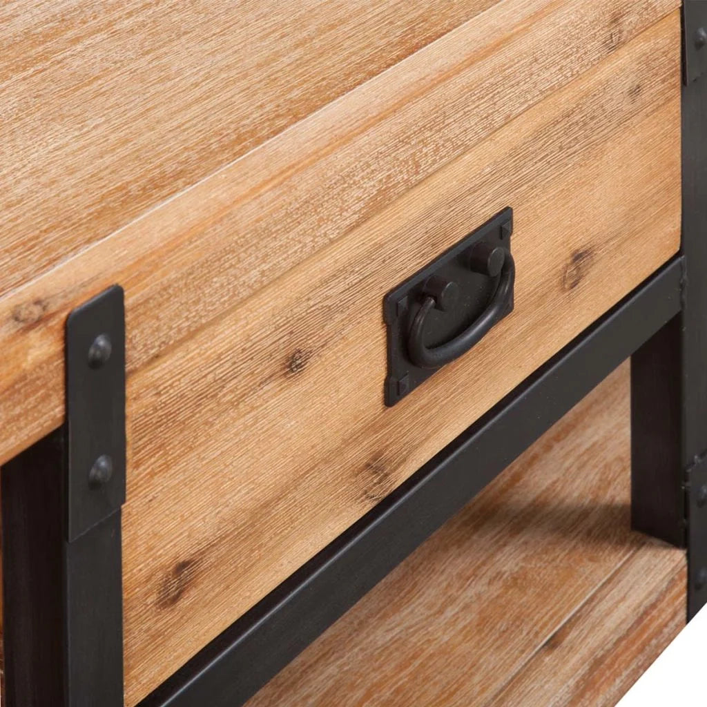 Pratico mobile porta TV/credenza di design 140 cm legno massello di acacia 2502070