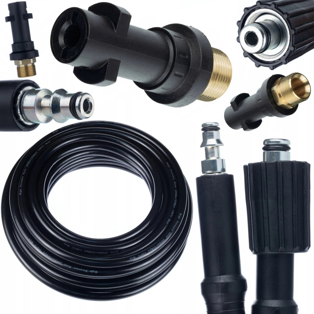 Tubo Alta Pressione 10m M22-QC Lavor – Nylon, 200 Bar, 60°C | Compatibile con Idropulitrici Lavor e Altri