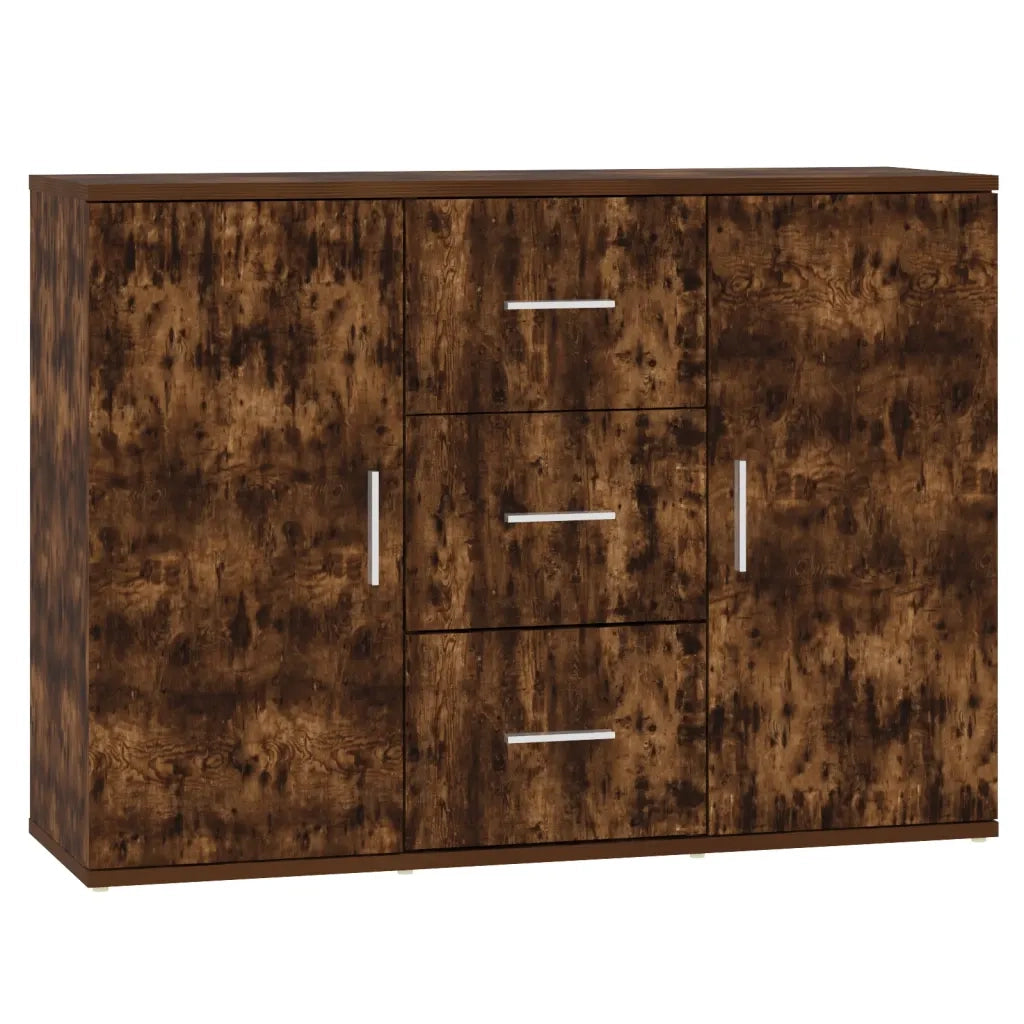 Credenza Rovere Fumo 91x29,5x65 cm in Legno Multistrato 823347