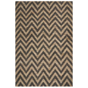 Tappeto di iuta naturale intrecciata con motivo geometrico beige e nero 200 x 300 cm stile boho camera da letto soggiorno
