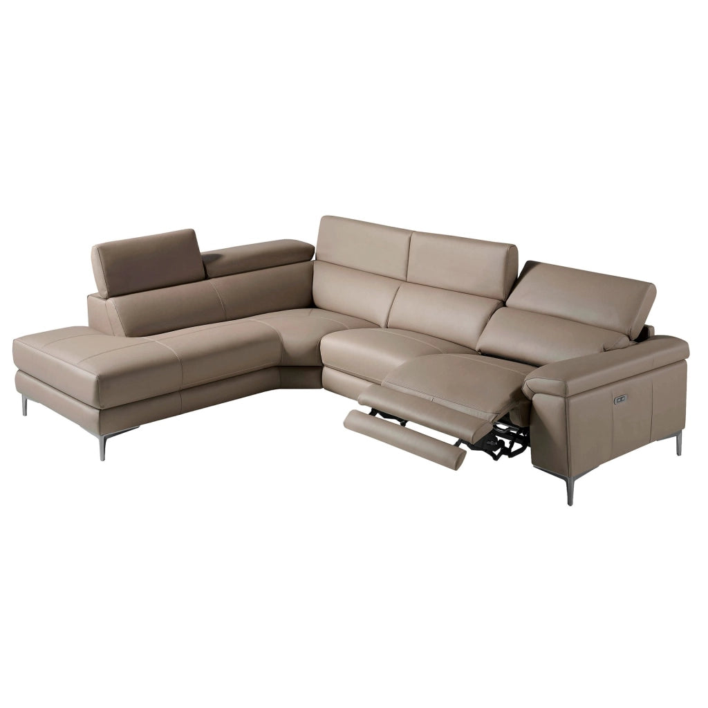 Divano relax chaise longue sinistra in pelle di visone