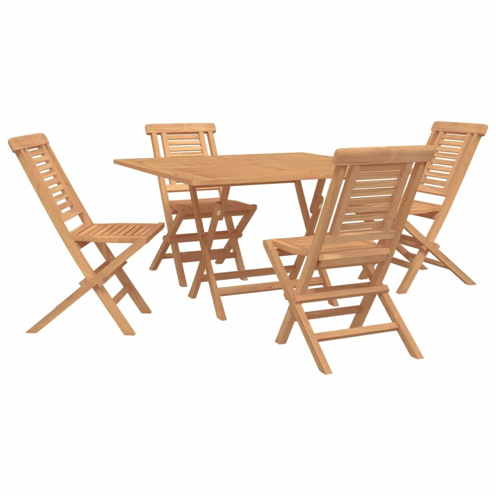 Set da Giardino 5 pz Marrone Legno di teak solido 3437350