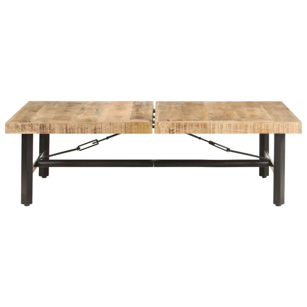 Tavolino da Salotto 142x90x42 cm in Legno Massello di Mango 320653